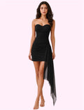 Vestido estraple corazón negro
