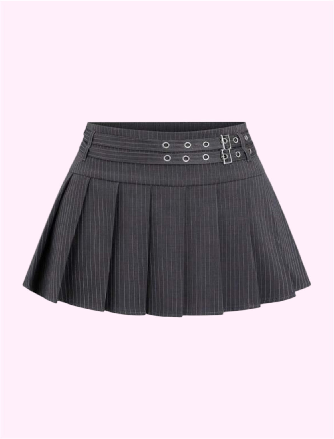 Falda tablones rayas gris