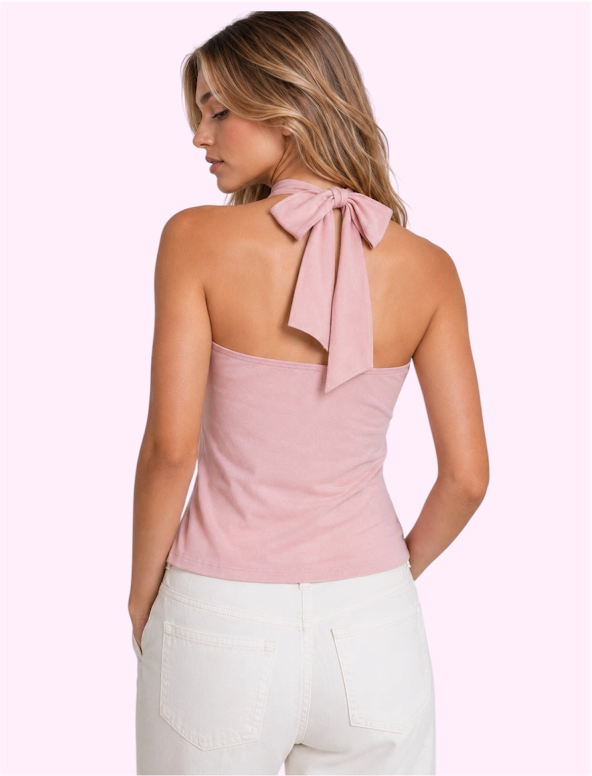 Blusa halter rosa
