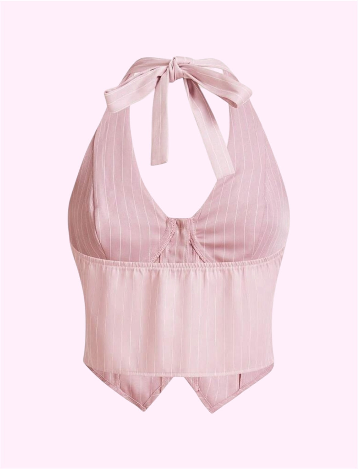 Chaleco rayas rosa