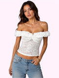 Blusa hombros caídos blanca