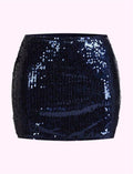 Falda lentejuelas chicas azul