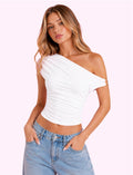 Blusa asimetrica blanca