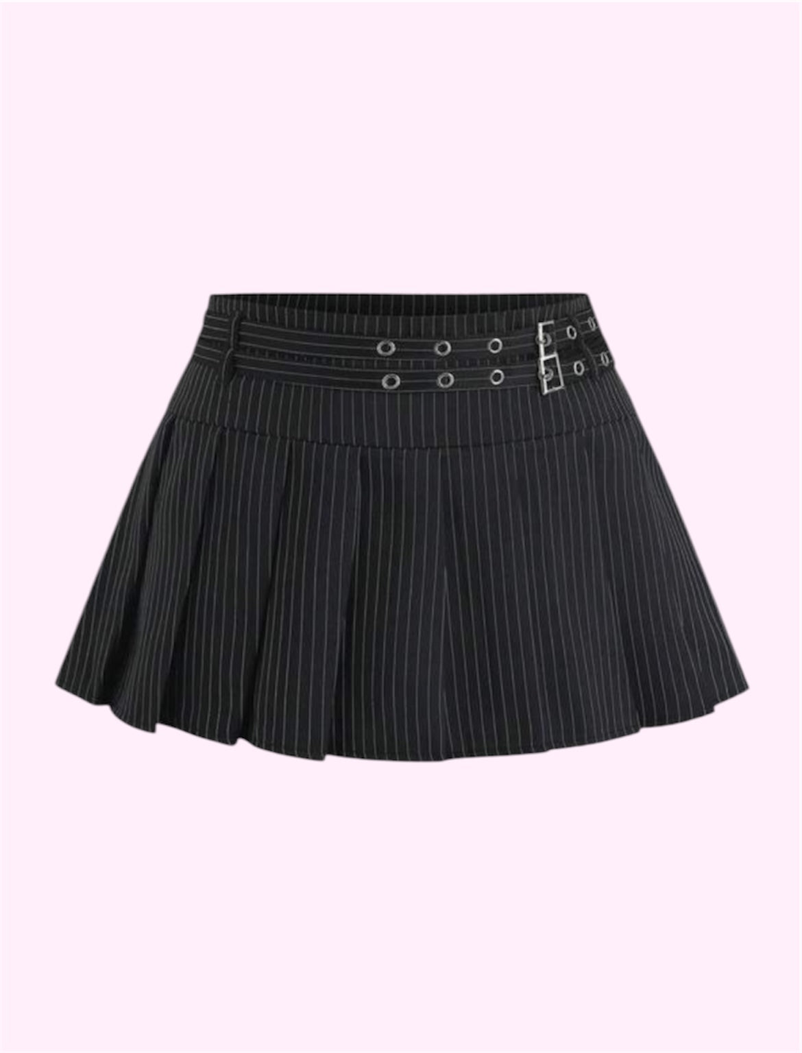 Falda tablones rayas negro