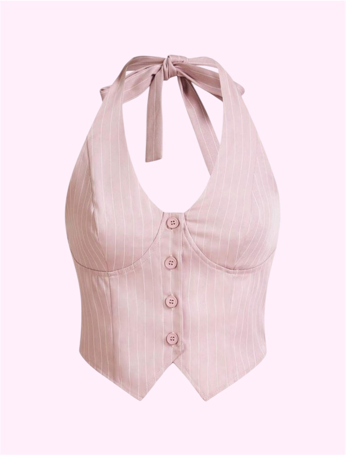 Chaleco rayas rosa