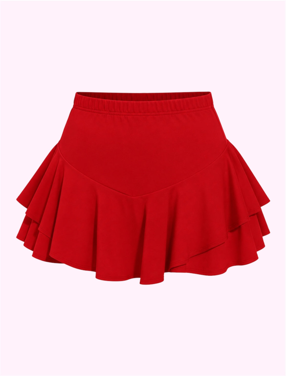 Falda Olan roja