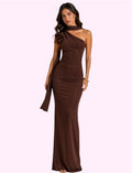 Vestido largo pashmina cafe