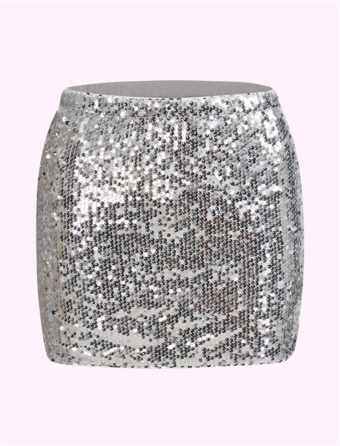 Falda lentejuelas chicas plateada