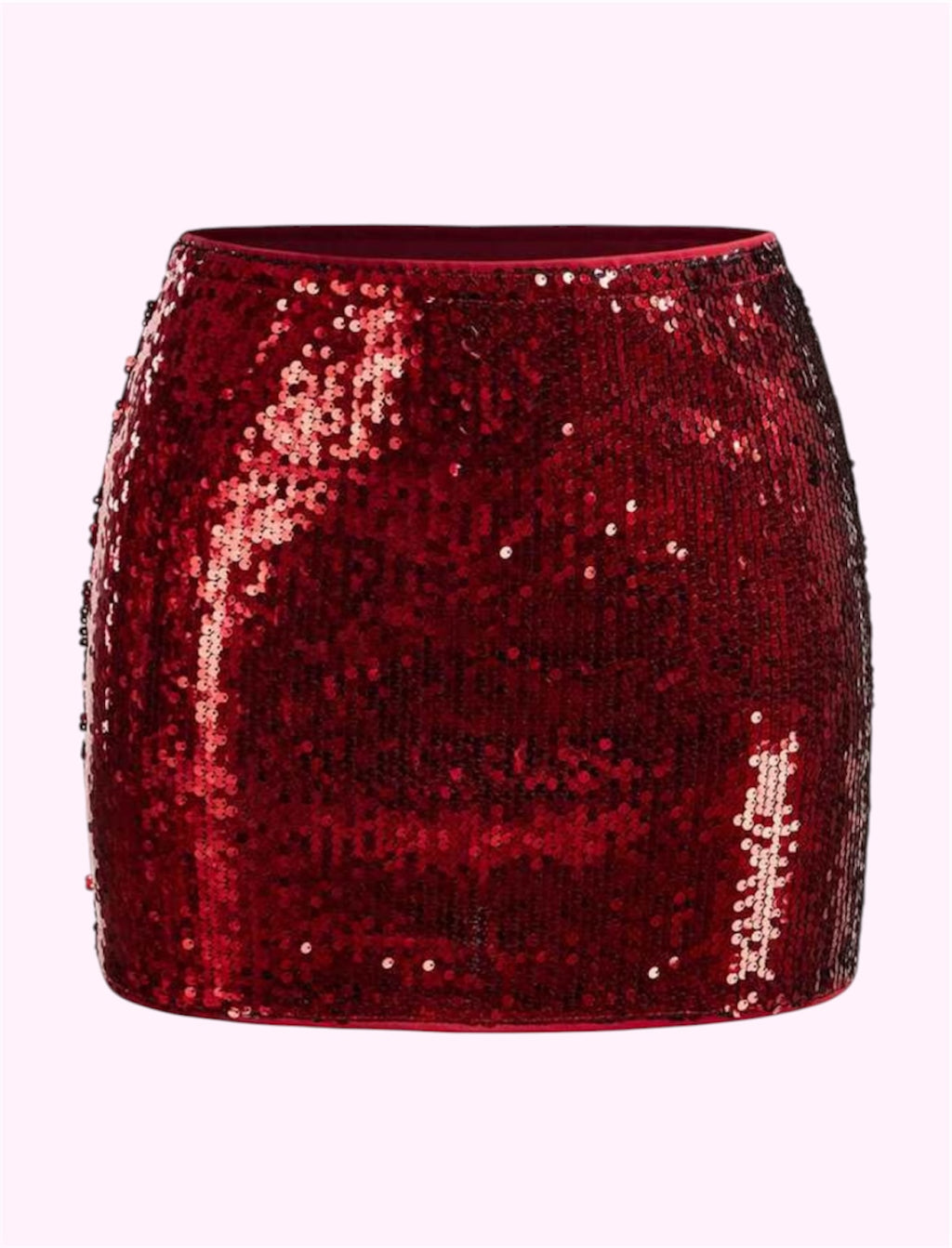 Falda lentejuelas chicas roja
