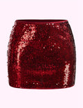 Falda lentejuelas chicas roja