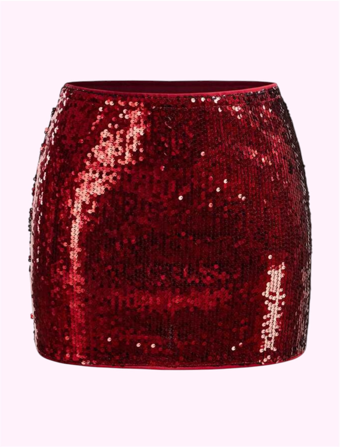 Falda lentejuelas chicas roja