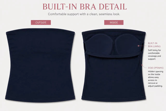 Blusa estraple con copas