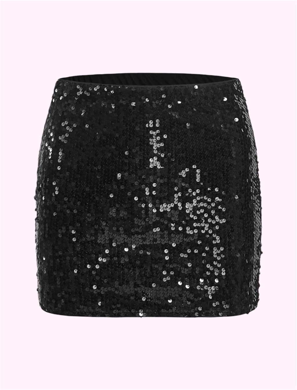 Falda lentejuelas chicas negra