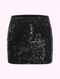 Falda lentejuelas chicas negra
