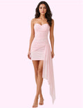 Vestido estraple corazón rosa