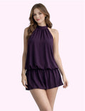 Vestido halter morado