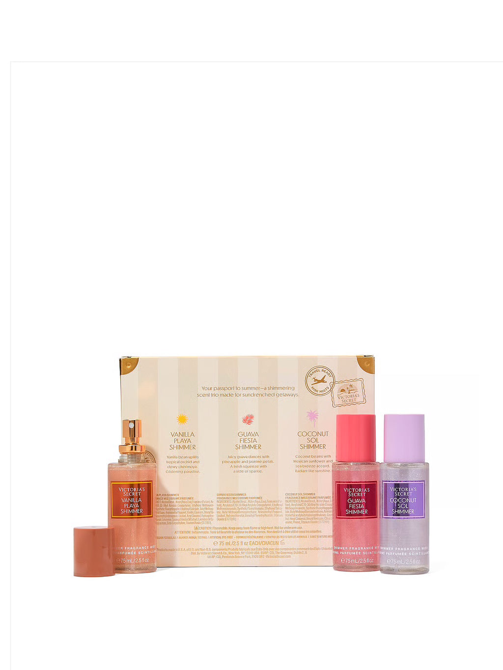 3 piece getaway shimmer gift set