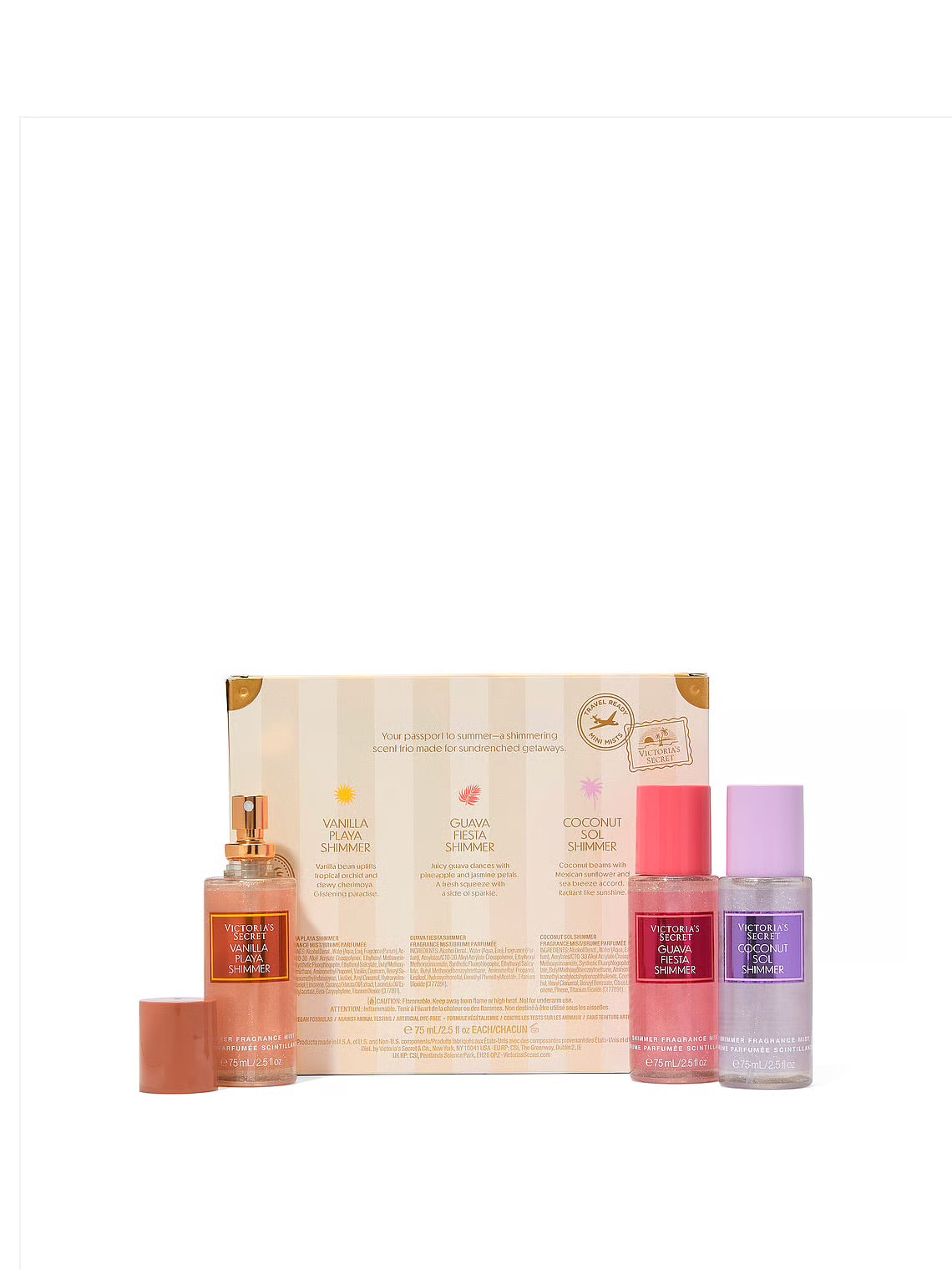 3 piece getaway shimmer gift set