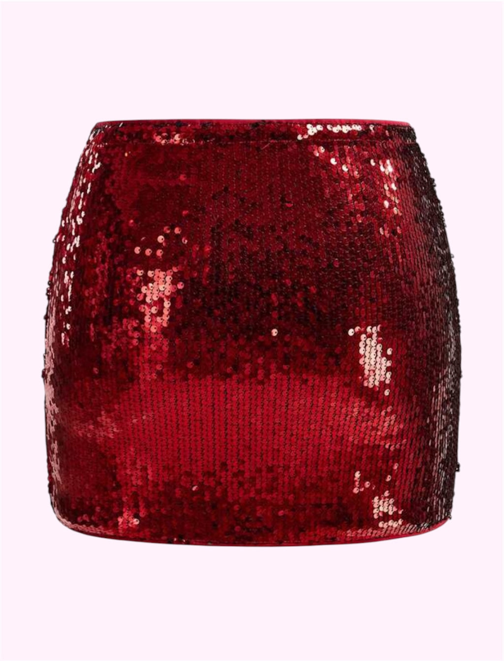 Falda lentejuelas chicas roja