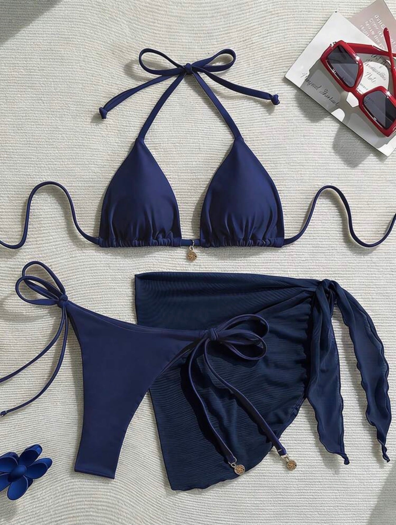 Traje de baño 3 pzs azul
