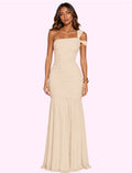 Vestido largo beige c/manga
