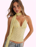 Blusa tirantes puntos amarillo