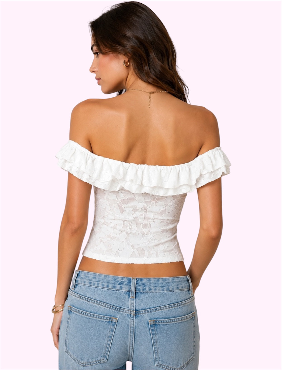 Blusa hombros caídos blanca