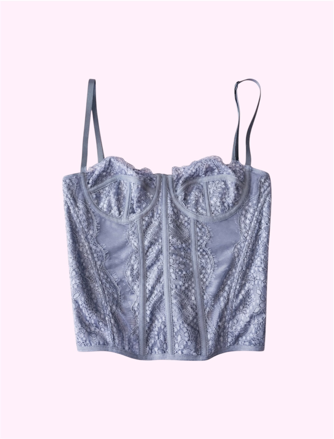 Bustier encaje celeste