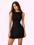 Vestido media espalda negro