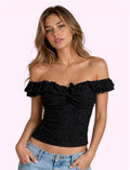 Blusa hombros negra