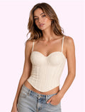 Bustier con copas hueso