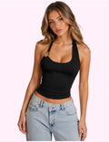 Blusa halter negra