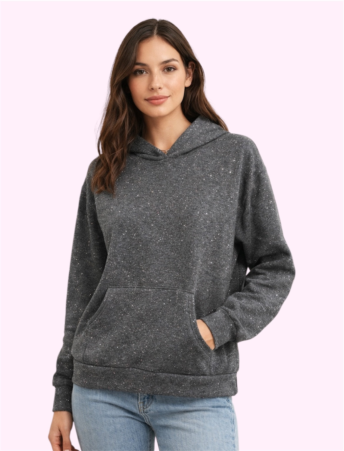 Sudadera brillo gris