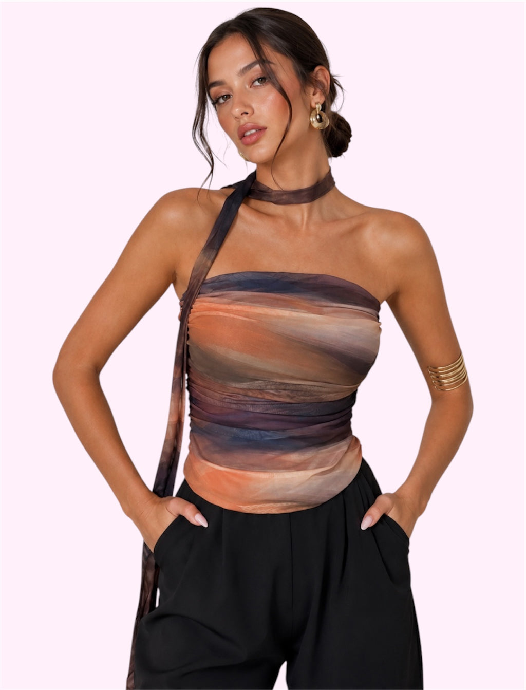 Blusa estraple tira