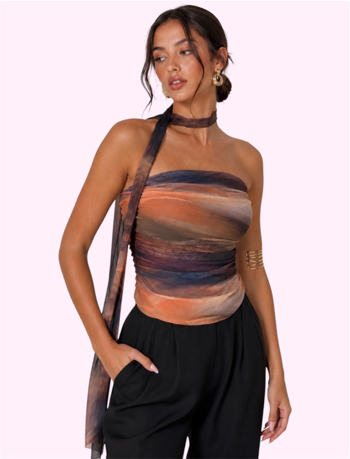 Blusa estraple tira